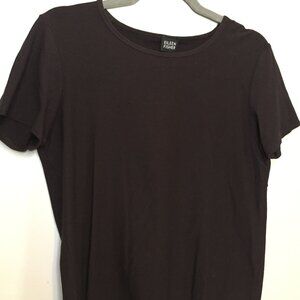 Cropped Layering Basic from Eileen Fisher | Extra Small | Dark Brown